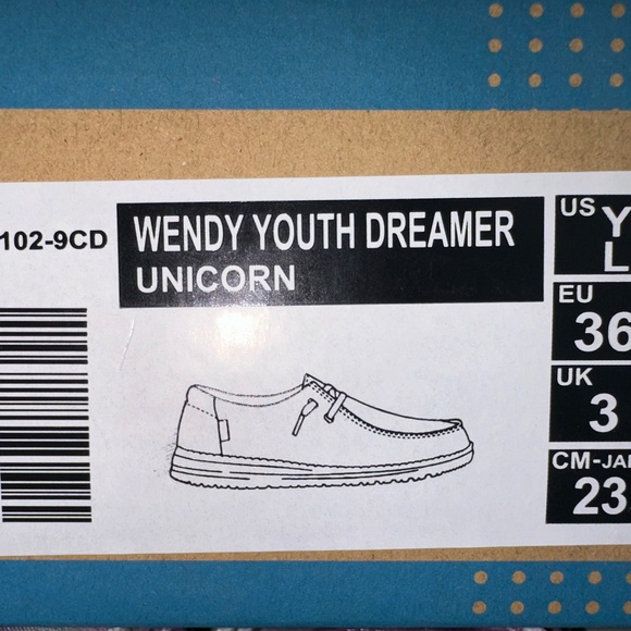 Hey Dudes Wendy Youth Dreamer Unicorn Y4 - Picture 5 of 5